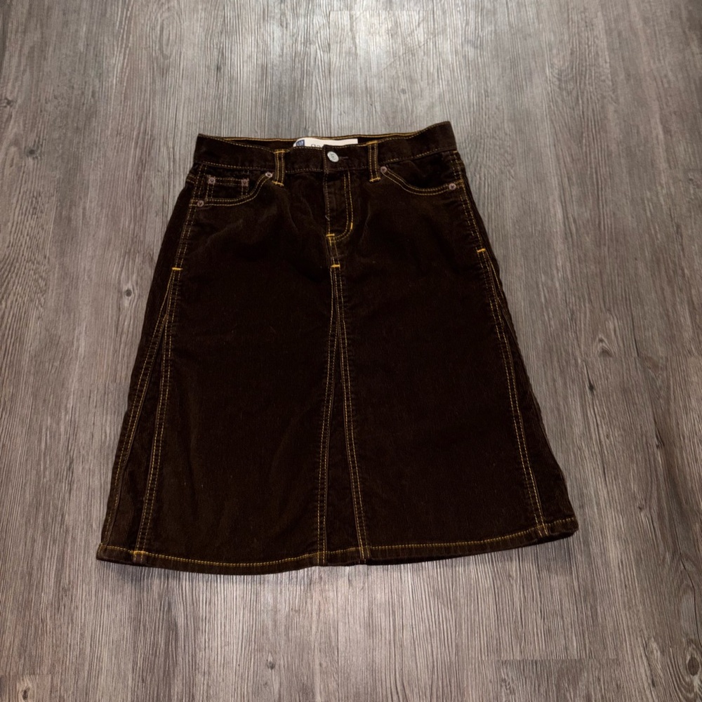 Y2K corduroy gap midi flare skirt size 1
